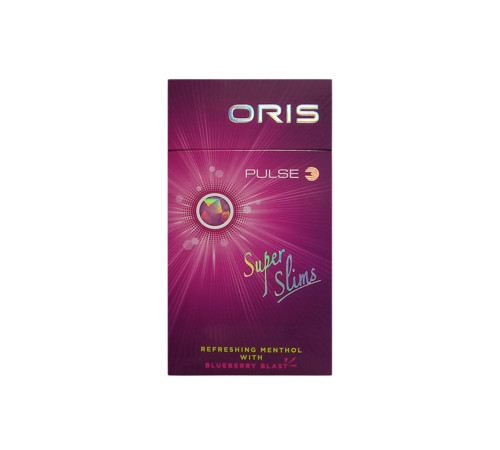 Купить Сигареты Oris Pulse Blueberry Blast Superslims (Орис Пульс Черника Суперслимс) кнопка